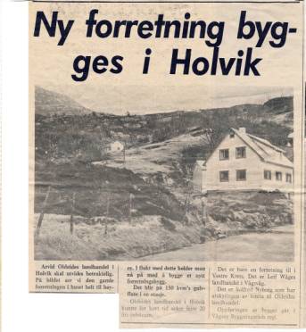 Forretning bygges i Holvik, FjT